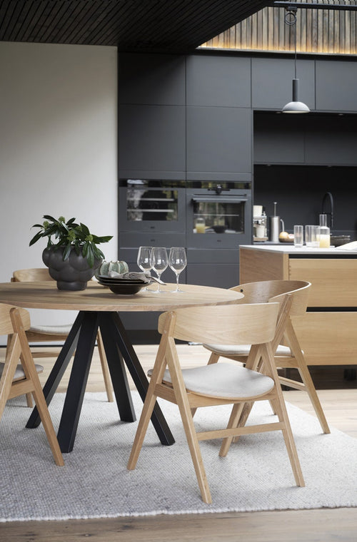 Rowico Home Waterton Houten Eetkamerstoel Naturel - Beige Zitting - vtwonen shop