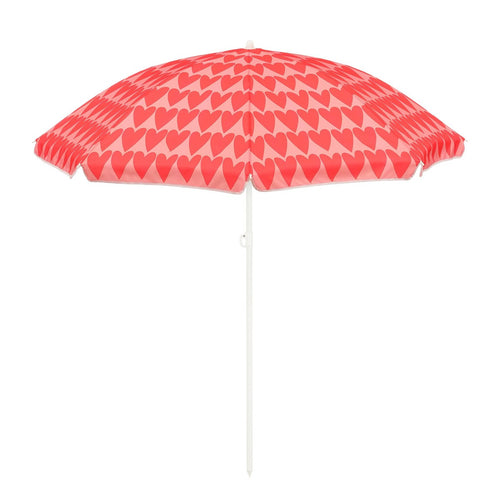 Mica Decorations Heart Strandparasol - H180 x Ø160 cm - Roze