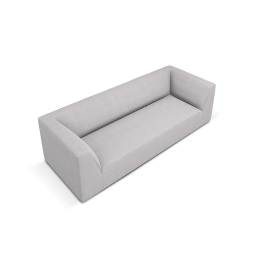 Cosmopolitan Design - Bank Siena 3-zits, structurele stof lichtgrijs - 92x232x69cm