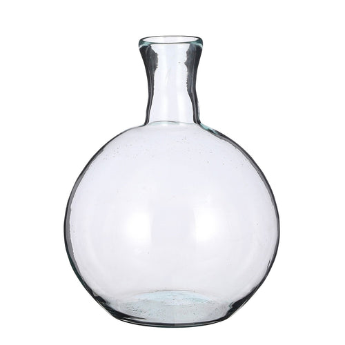 Mica Decorations Lilou Vaas - H31 x Ø22 cm - Gerecycled Glas - Transparant