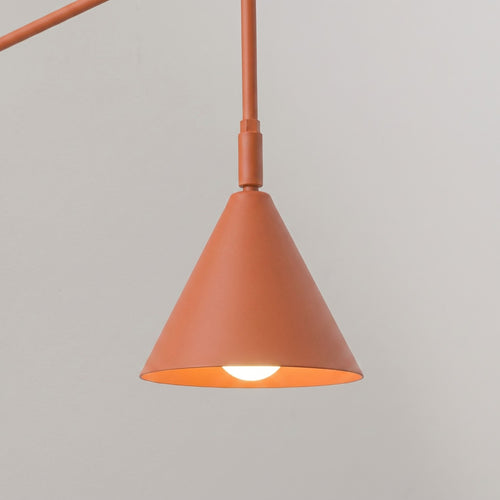 Sollux Lighting Wandlamp NOX 1 rode oker met schakelaar - 14x61x30cm