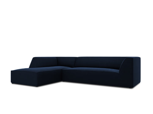 Micadoni linker hoekbank Ruby 4-zits, flueel, koningsblauw - 180x273x69cm