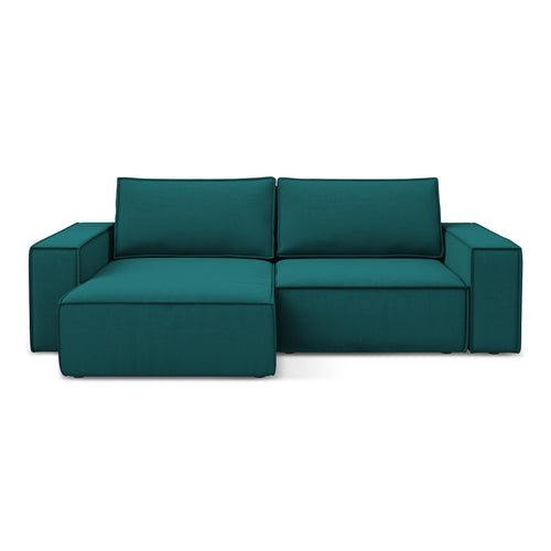 LaMiaSofa hoekbank links Livorno - velours - marien - 257x148x82