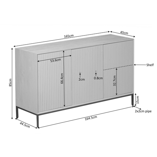 Starfurn  dressoir Madison - bruin - 45x165x55cm - vtwonen shop