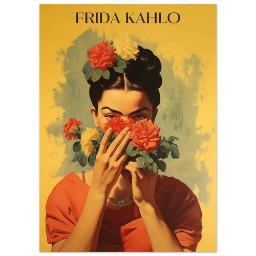 Artfulprints  Frida Kahlo - Behind the bloom   poster 50x70 cm - vtwonen shop