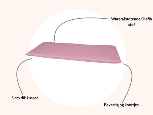 MaximaVida bankkussen Stine 170 x 48 x 5 cm roze - vtwonen shop