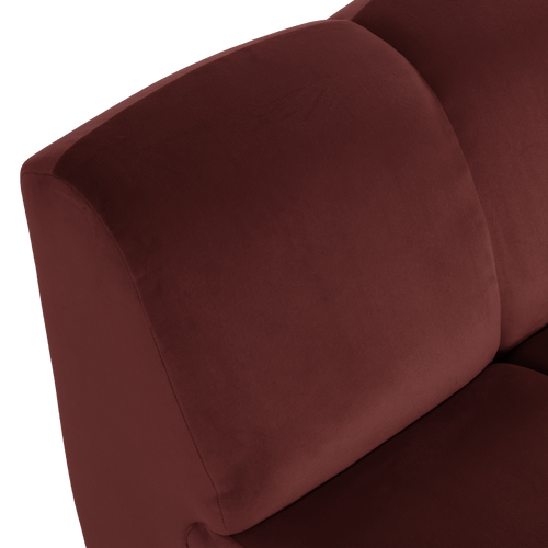 WOOOD 1-zits bank Mojo - Velvet - Kastanjebruin - 74x84x97