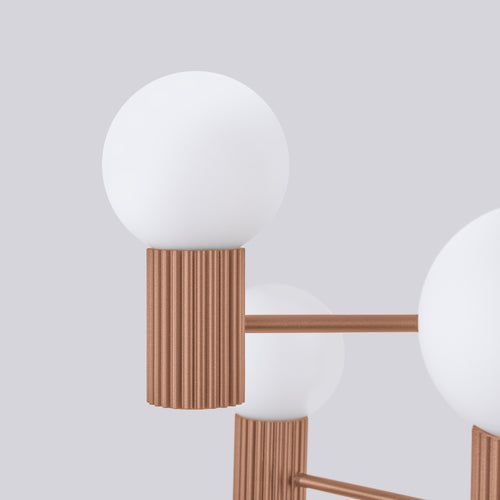 Sollux Lighting Kroonluchter HALO 6 mokka - 64x64x230cm