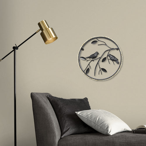 Art for the Home Metal Art - Vogels op Tak - Rond - Diameter 30cm