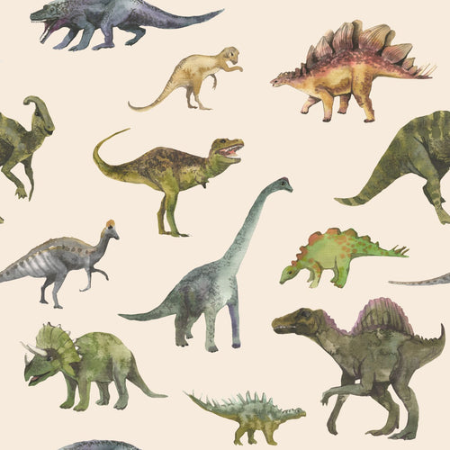 Sanders & Sanders behang dinosaurussen groen en beige - 50 x 900 cm - 935371