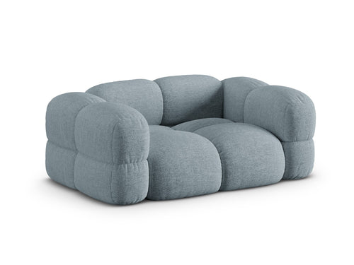 Cosmopolitan Design Bank Loretto 2-zits, structurele stof pastelblauw - 100x180x68cm