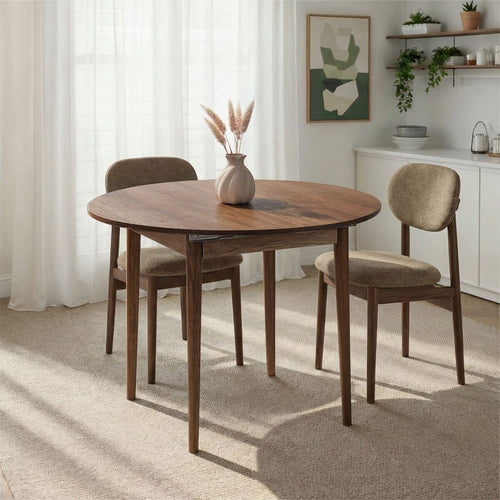 Calicosy - Ronde uitschuifbare eettafel KLARA - 100x100x75 cm