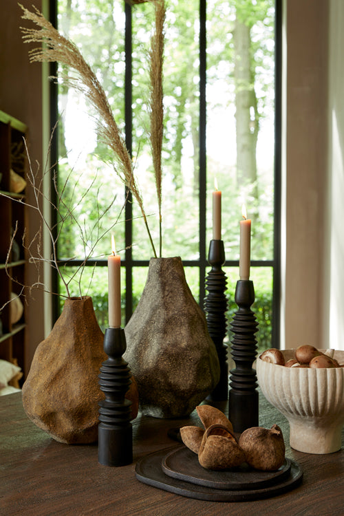 Light & Living vaas MARZOKU - 27.5x25x33.5cm - bruin