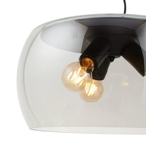 Lighto | Moderne hanglamp zwart met rookglas 3-lichts | Avalon - vtwonen shop
