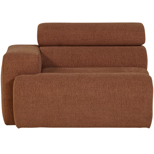 WOOOD 1-zits element bank arm links Novi - Polyester - Terra - 86x109x113 - vtwonen shop