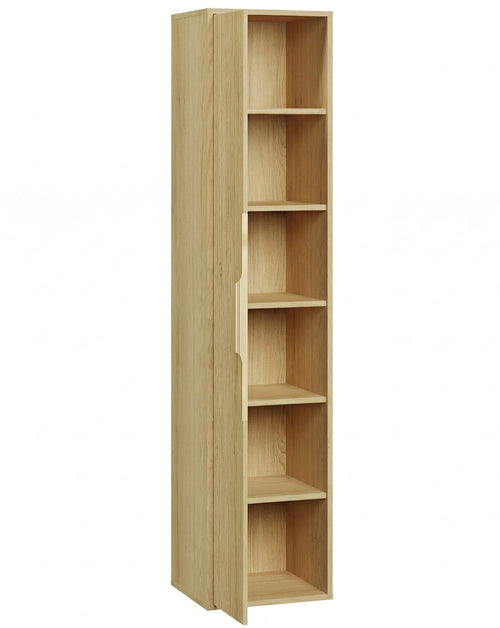 Badplaats Badkamerkast Rimini 38 x 33 x 170 cm – Eiken – Hangende Kolomkast met 1 Deur