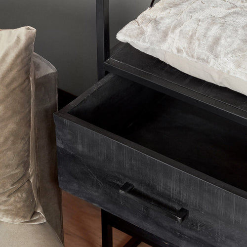 StarFurn Boekenkast Denver - Zwart Hout - 55x45x200cm