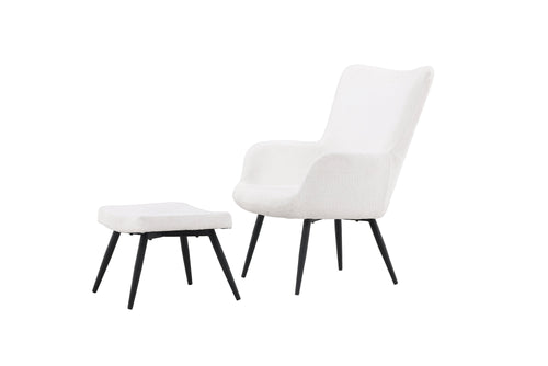 Rebellenclub Fauteuil Malo - Wit bouclé - vtwonen shop