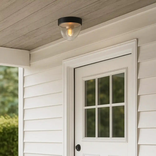 Nowodvorski buitenlamp Nook - 1 lichts - 18  x 15.5   cm - zwart - goud - vtwonen shop