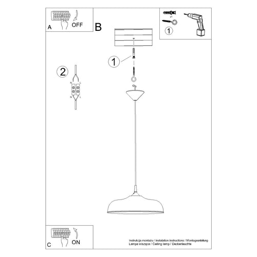 Sollux Lighting Hanglamp GINA olijfgroen - 38x38x74cm