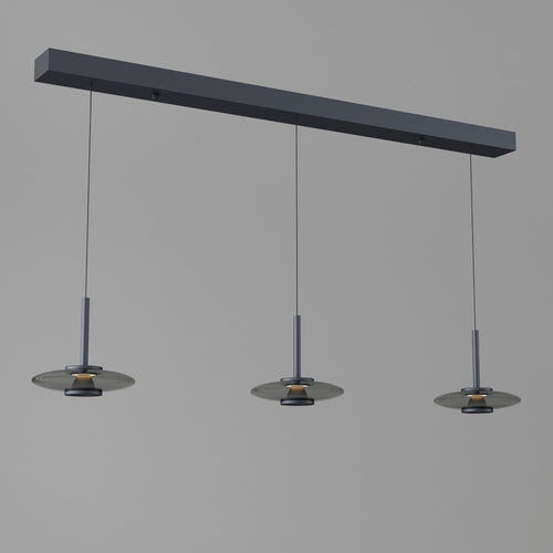 Artdelight Hanglamp Madison 3L - Zwart/Smoke