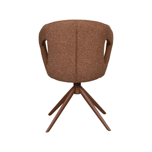 LABEL51 Eetkamerstoel Zurich - Oranje Bouclé