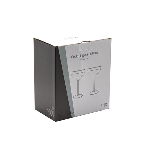 Brût Homeware Cocktail glazen grijs, 2 sets van 2