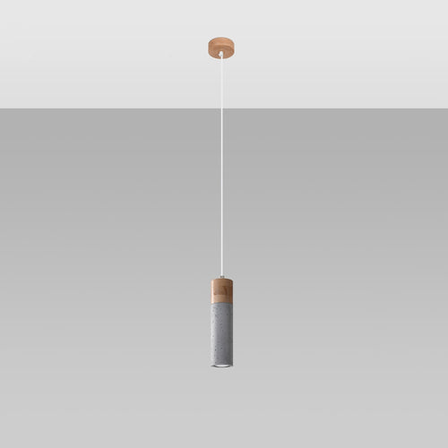 Sollux Lighting Hanglamp ZANE 1 grijs - 10x10x120cm