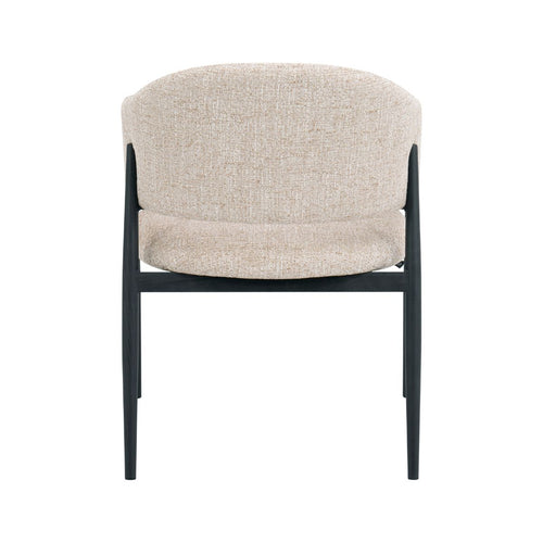 DÉJA Living Eetkamerstoel Dénia - Beige/Zwart Stof - Set van 2 - vtwonen shop