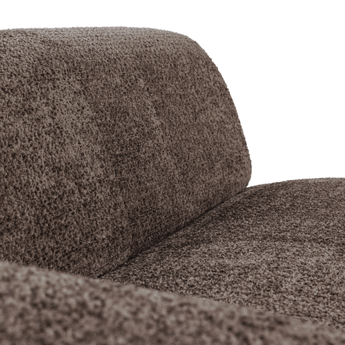 WOOOD 2-zits bank arm links Mojo Base - Wollig - Bruin - 74x185x97