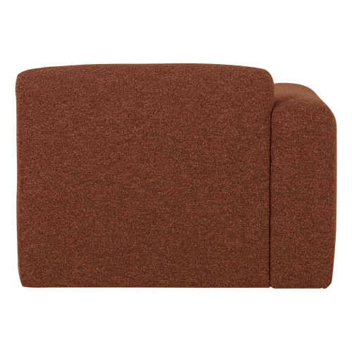WOOOD 1-zits bank arm links Mojo Base - Bouclé - Roestbruin - 74x105x97