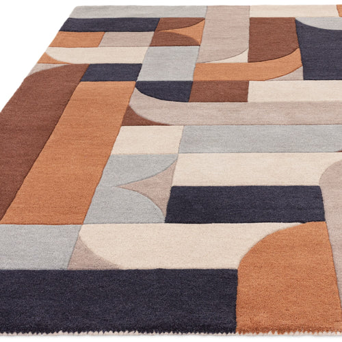 Vloerkleed MOMO Rugs Matrix 88 Klotski Terracotta 160x230 cm - vtwonen shop