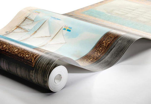 Borastapeter fotobehang boten bruin - 270 x 265 cm - 660528 - vtwonen shop