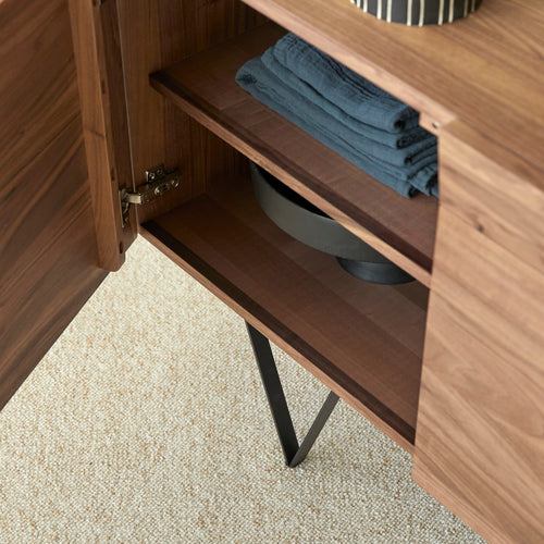 Tikamoon Massief notenhouten buffet 175 cm - Bruin