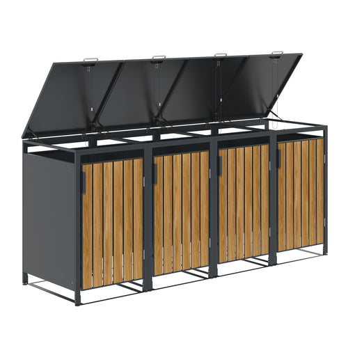 Garden Impressions BinPort containerbox 4 containers antraciet teak look