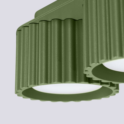Sollux Lighting Plafondlamp AURA 2 olijfgroen Gx53 - 21x10x12cm