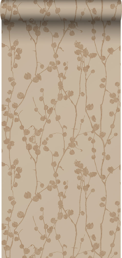 Borastapeter behang bladeren bruin - 53 cm x 10.05 m - 660552 - vtwonen shop
