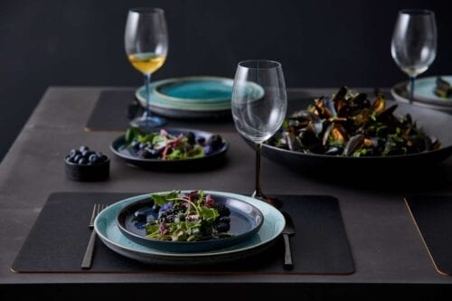 Bitz Placemat Zwart/ Bruin (set van 4)