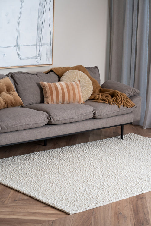 Wollen vloerkleed Nuta ivoor/wit -  Interieur05 - 290 x 200 cm