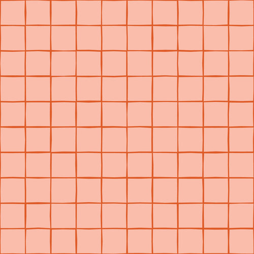 ESTAhome behang geblokt motief perzik roze - 50 x 900 cm - 131596 - vtwonen shop