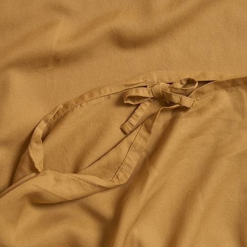 Coco & Cici - TENCEL Twill Dekbedovertrek Okergeel - 140x220 + 1 kussensloop 60x70