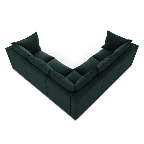 LaMiaSofa Modulaire hoekbank Ravenna - velours - grijsgroen - 255x255x77
