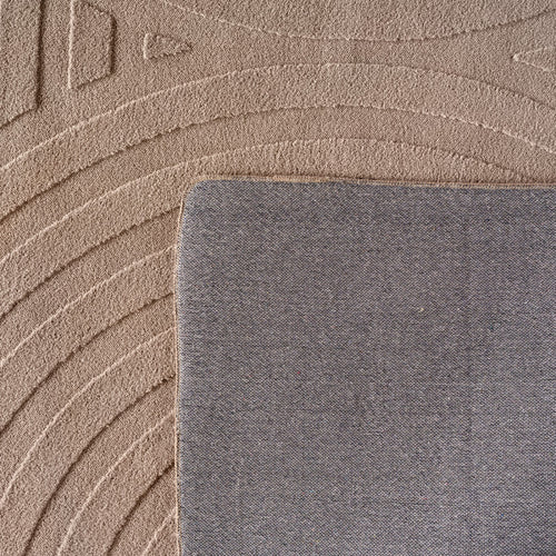 Mrcarpet Vloerkleed Scandinavisch taupe hoog/laag Ella 160 x 230cm