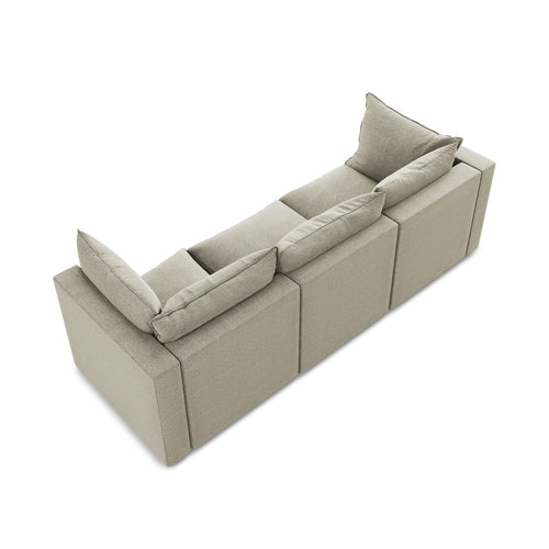 LaMiaSofa 3-zits bank Ravenna - bouclé - taupe - 255x90x77