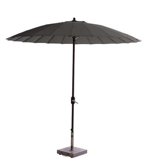 Manilla parasol - Ø250 cm - carbon black - donker grijs
