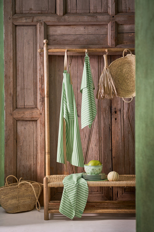 Pip Studio - Schort Stripes - Lichtgroen - 72x89,5 cm