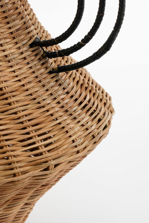 Mica Decorations Fabiola Decoratie Vaas - H43 x Ø30 cm - Rotan - Bruin - vtwonen shop