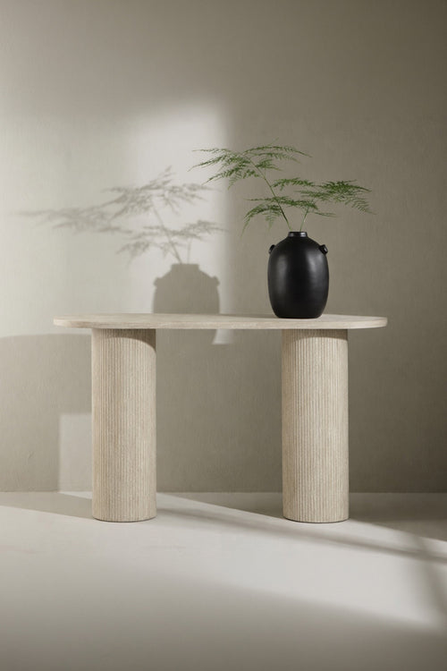Rebellenclub  Junon Sidetable - Travertin