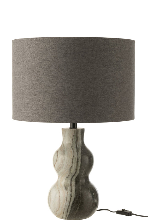 J-Line tafellamp Marmer - steen - zwart/grijs