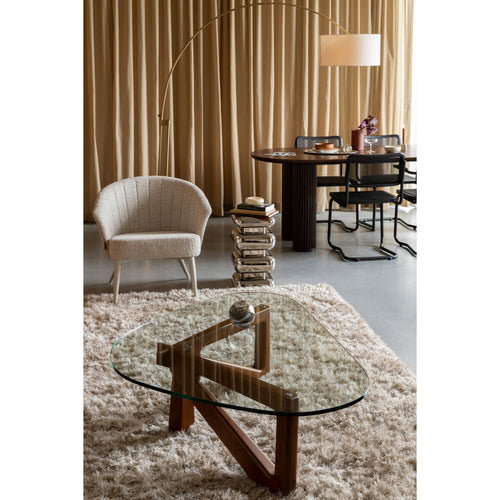 Dutchbone Norwin Salontafel Hout/ Glas - Naturel